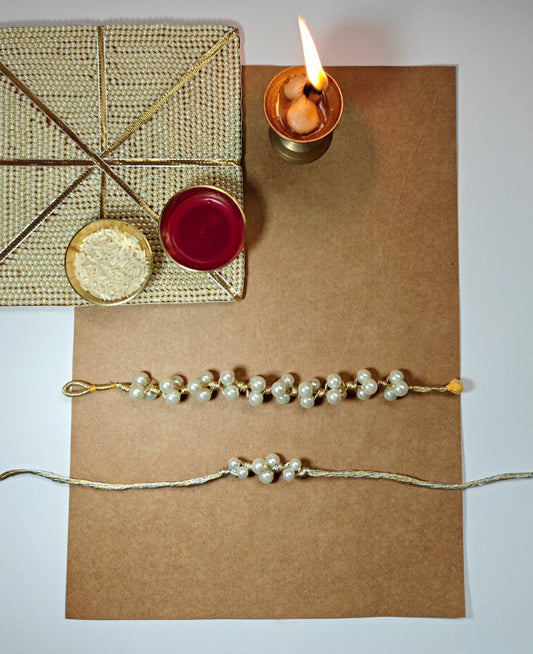 Pearl rakhi & Lumba set
